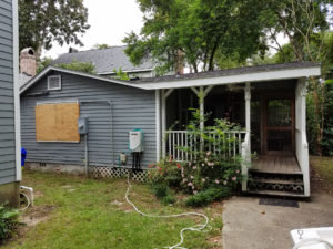 Boarding up the cottage